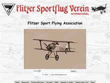 Tablet Screenshot of flitzerbiplane.com